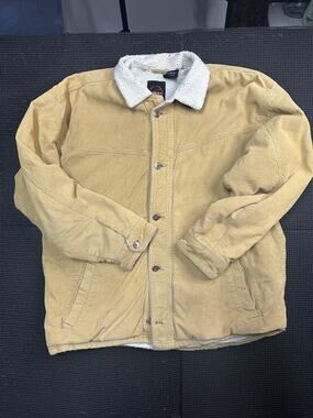Y2K O’Neill Sherpa Lined Corduroy Jacket Mens Large Tan Surf Skate Thrashed